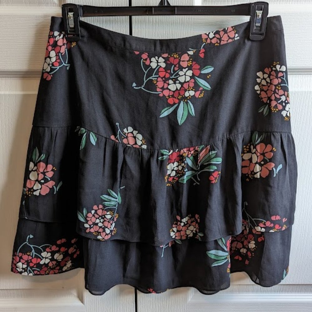 Loft - High Waisted Floral Skirt